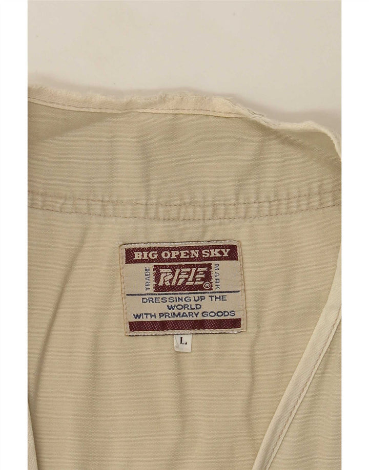 Rifle Mens Utility Gilet UK 40 Large Beige