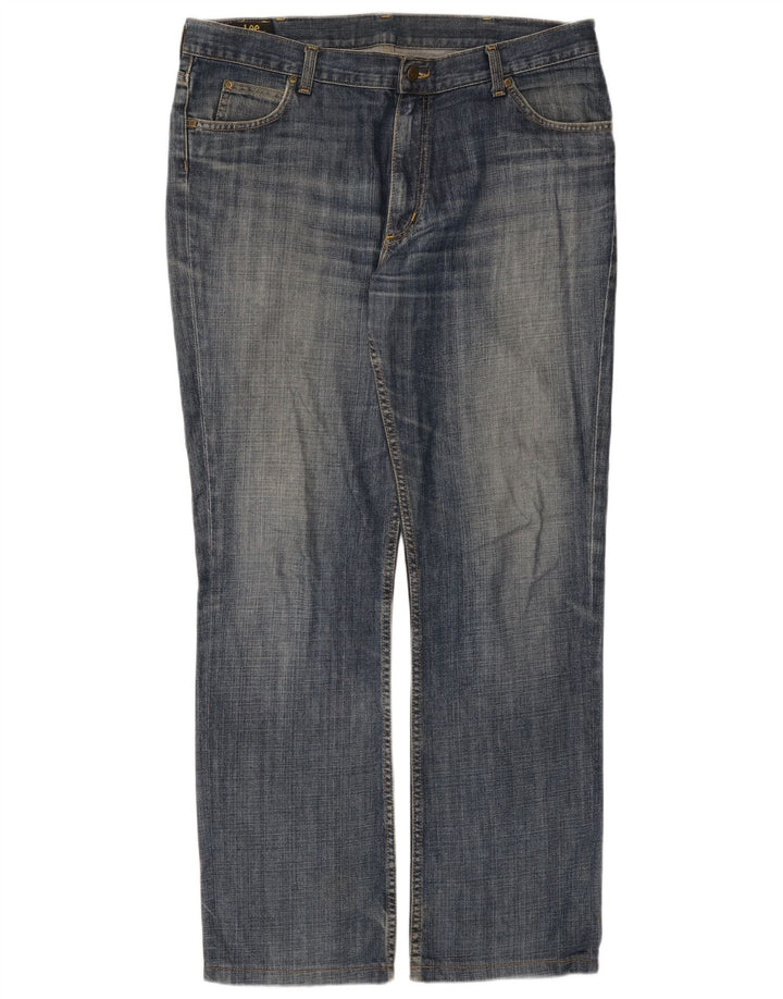 Lee Mens REED Straight Jeans W38 L32 Blue Cotton