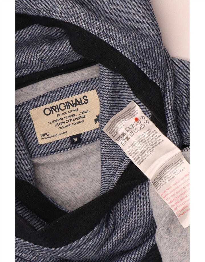 Jack & Jones Felpa con cappuccio da uomo in poliestere gessato blu medio