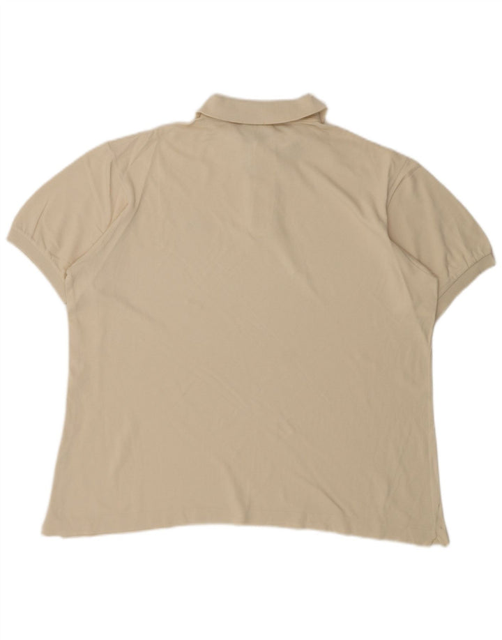 LACOSTE Mens Polo Shirt Size 5 Large Beige