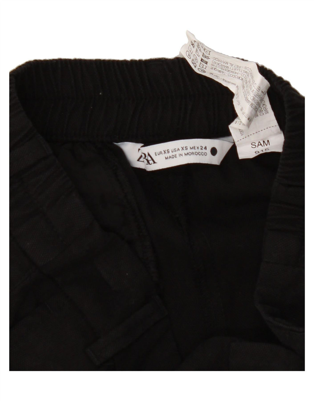 ZARA Womens Chino Shorts XS W25 Black Lyocell Vintage Zara and Second-Hand Zara from Messina Hembry 