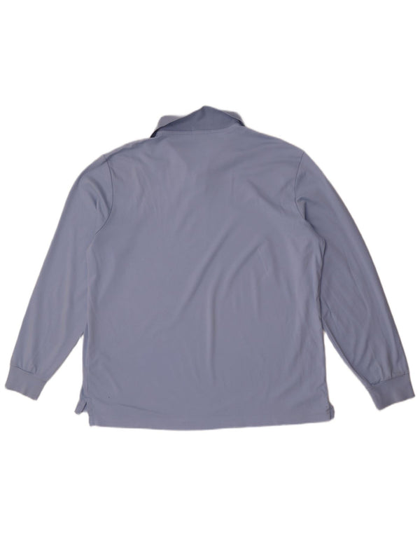 Ralph Lauren Mens Long Sleeve Custom Slim Fit Polo Shirt XL Blue Cotton
