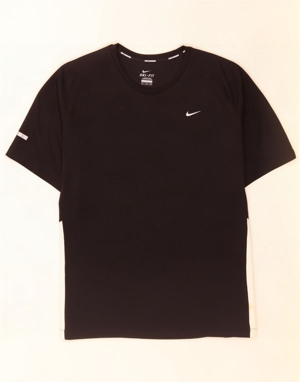 Męski T-shirt Nike Dri Fit Top 2XL Czarny poliester z blokami kolorów