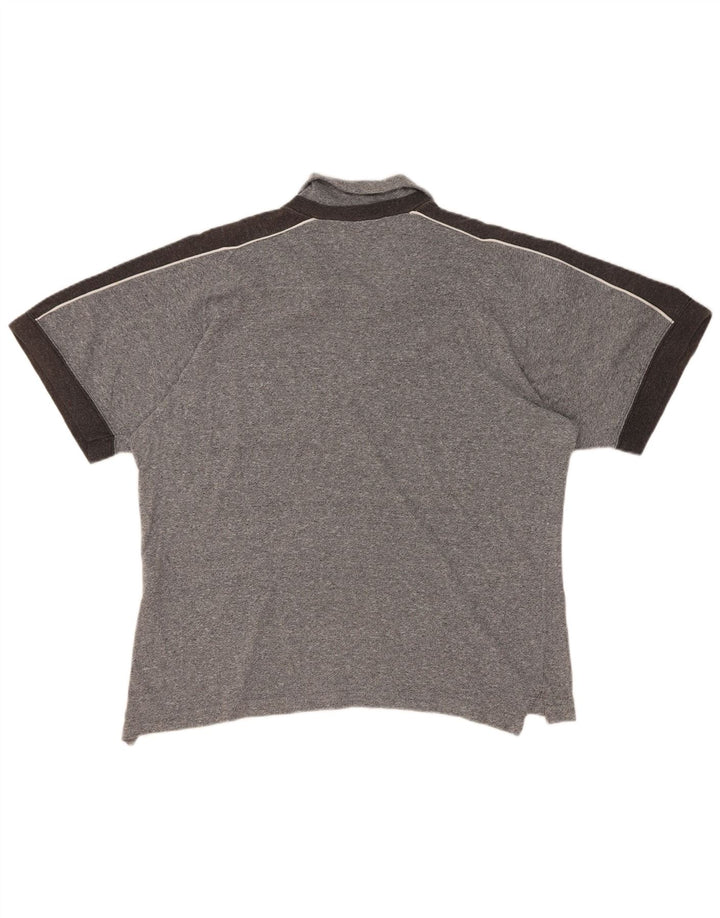 Asics Herren-Poloshirt mit Grafik, Größe S, Grau, Farbblock