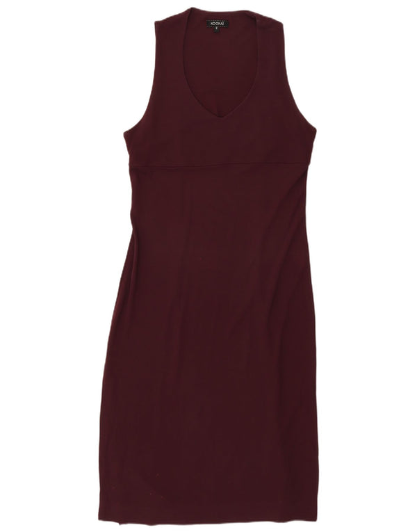 Abito aderente senza maniche da donna Kookai US 2 XS viscosa bordeaux