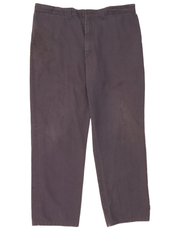 Pantaloni chino drepți pentru bărbați Dickies L42 L32 Poliester bleumarin
