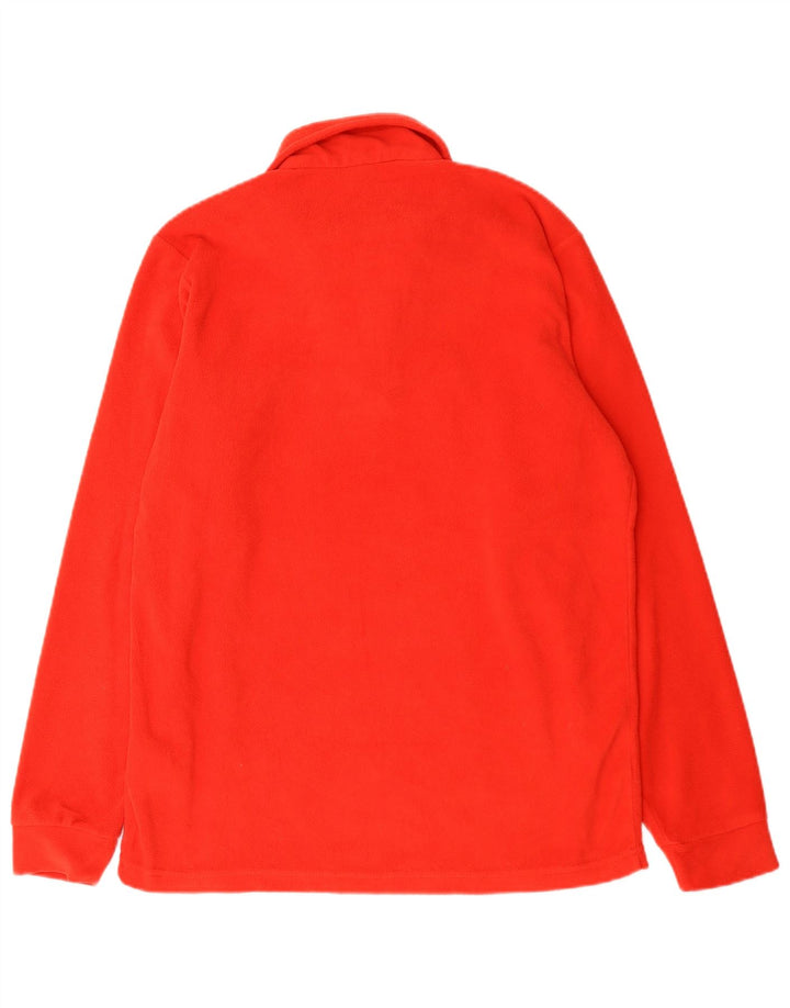 Brugi Mens Zip Neck Fleece Jumper Large Red Polyester