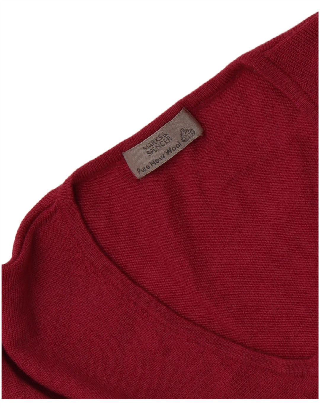 Maglione maglione con scollo a V da donna Marks & Spencer UK 14 Lana nuova rosa medio