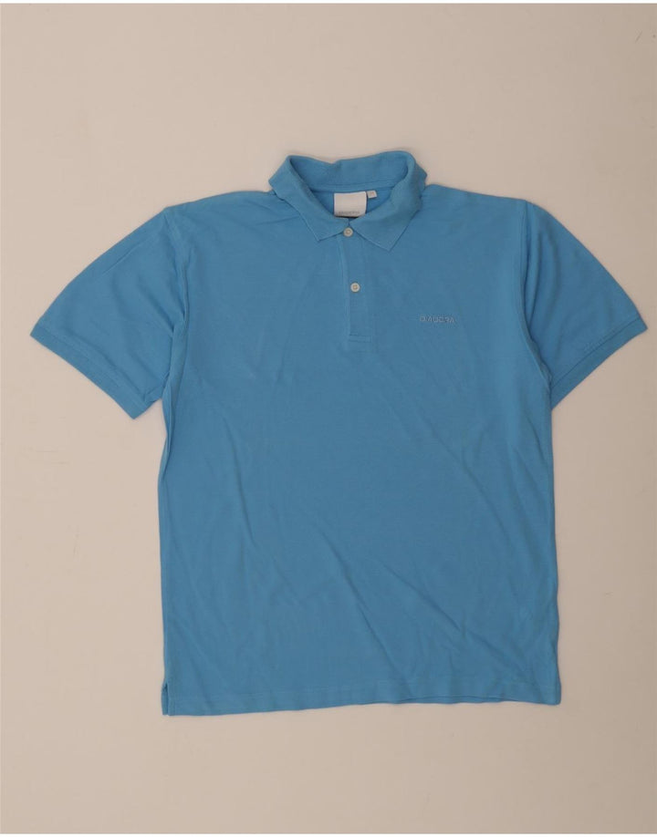 Polo Uomo Diadora Blu Medio in Cotone