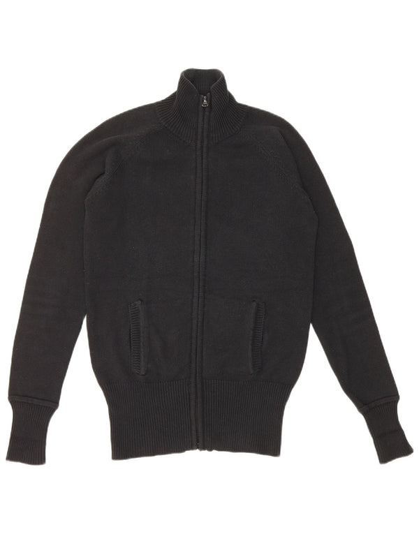 Maglione cardigan da donna Zara UK 12 cotone nero medio
