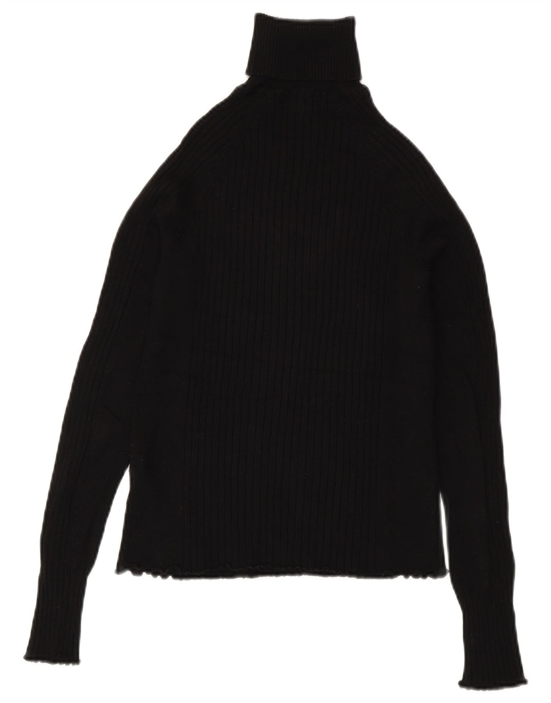 Zara Womens Roll Neck Jumper Sweater UK 8 Small Black Viscose