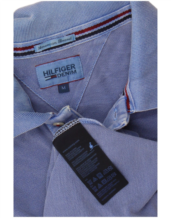 Tommy Hilfiger Mens Polo Shirt Medium Blue Cotton