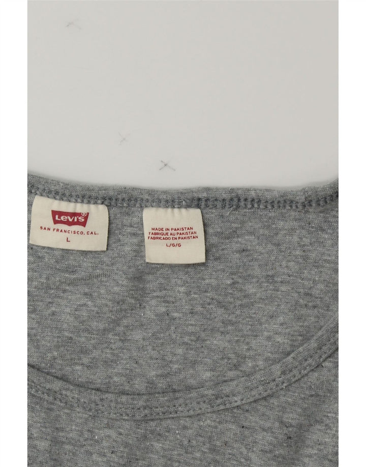 LEVI'S Girls T-Shirt Top 13-14 Years Large Grey Vintage Levi's and Second-Hand Levi's from Messina Hembry 