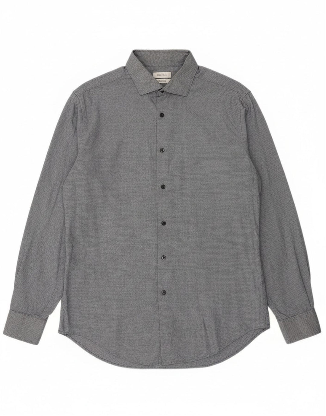 Calvin Klein Herren-Slim-Fit-Hemd, groß, marineblau, geometrisch