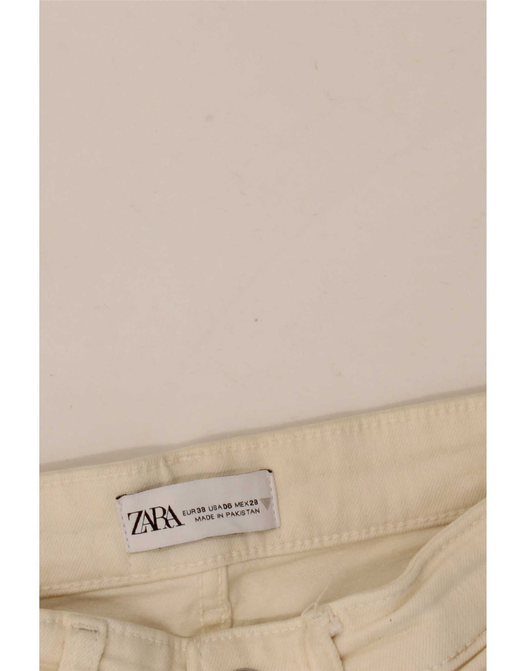 Женские укороченные джинсы Zara Bootcut EU 38 Small W28 L25 Off White