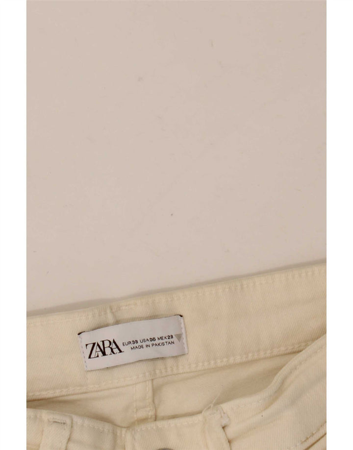 Женские укороченные джинсы Zara Bootcut EU 38 Small W28 L25 Off White