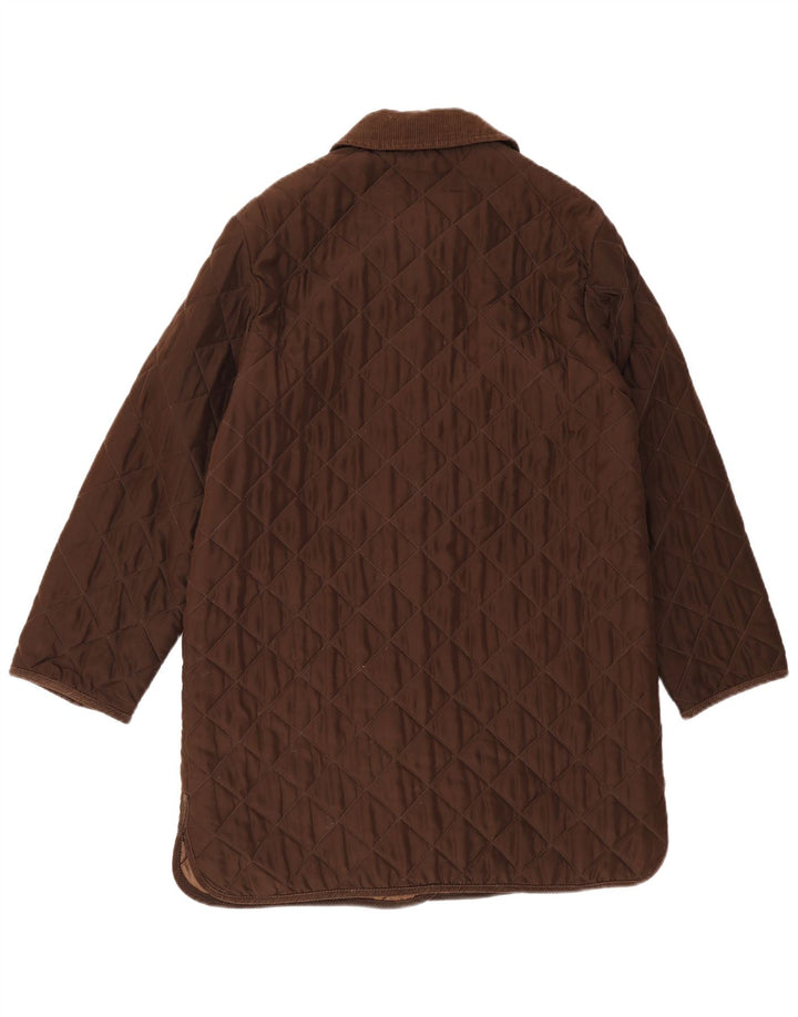 Cappotto Trapuntato Donna Les Copains IT 42 Acetato Marrone Medio