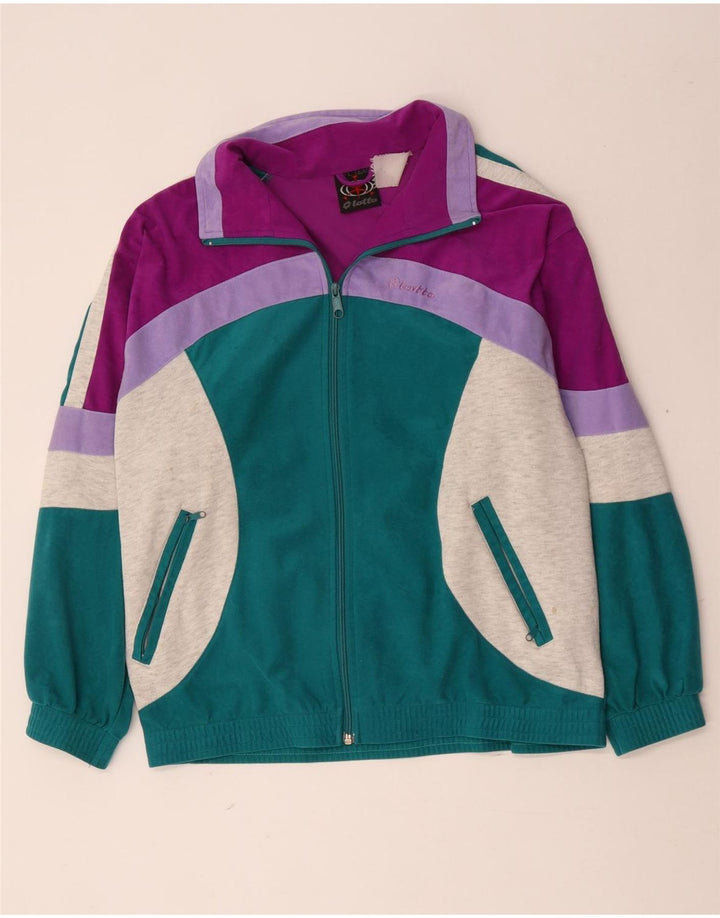 LOTTO Mens Tracksuit Top Jacket Large Multicoloured Colourblock