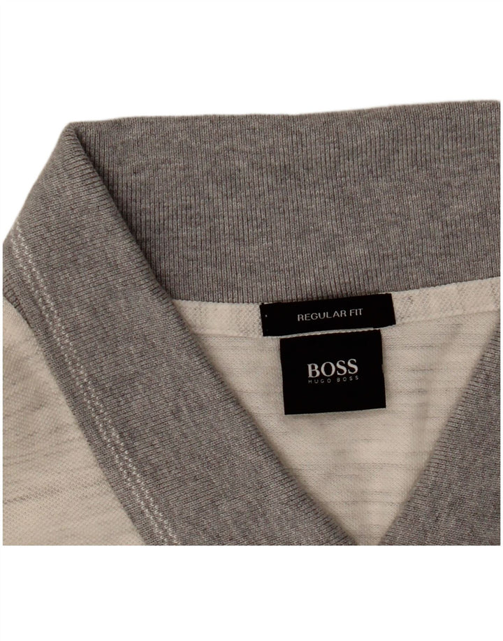 Hugo Boss Mens Regular Fit Polo Shirt 2XL Grey Flecked