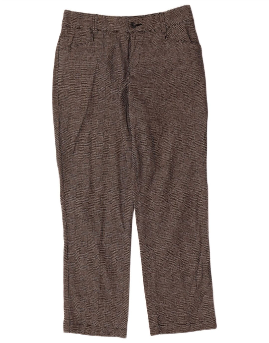 LEE Womens Relaxed Fit Casual Trousers US 8 Medium W32 L29 Grey Check