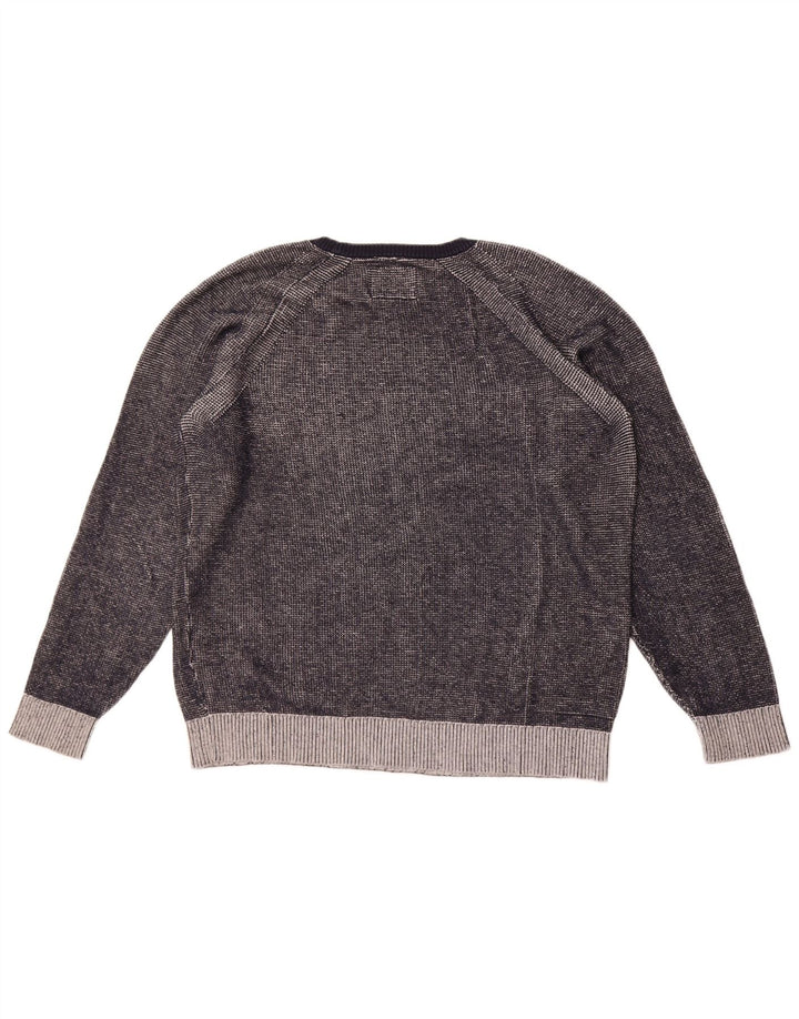 Jack & Jones Mens Crew Neck Jumper Sweater XL Grey Cotton