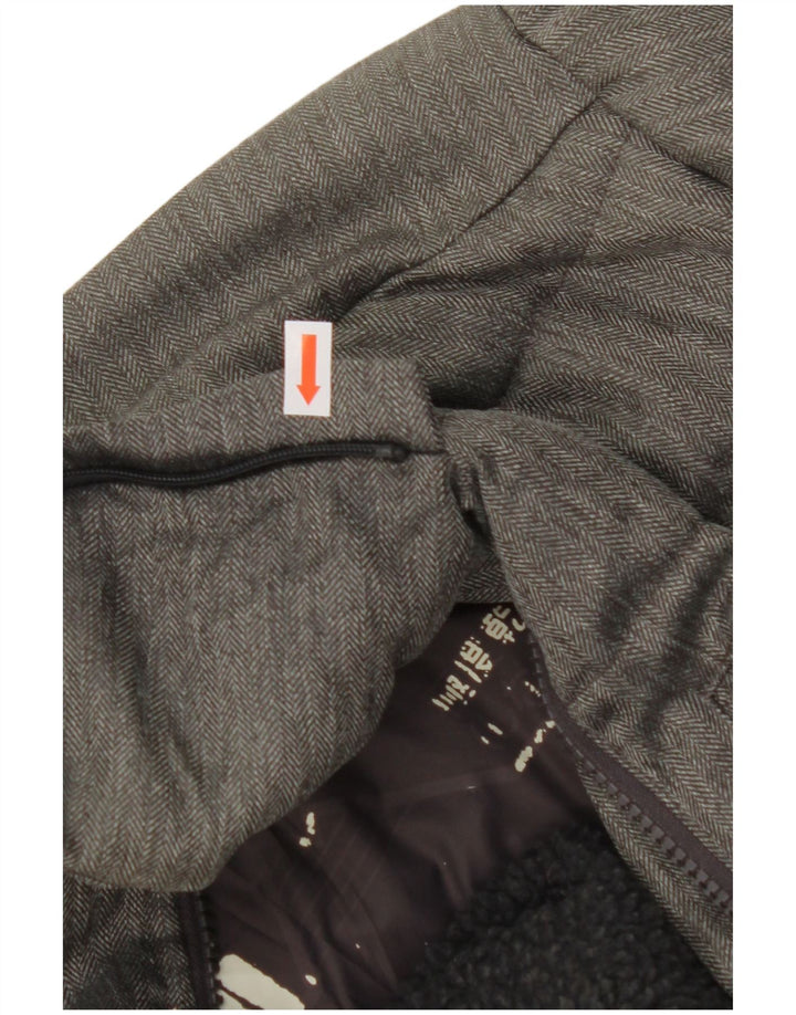 SUPERDRY Mens Padded Jacket UK 36 Small Grey Colourblock Nylon