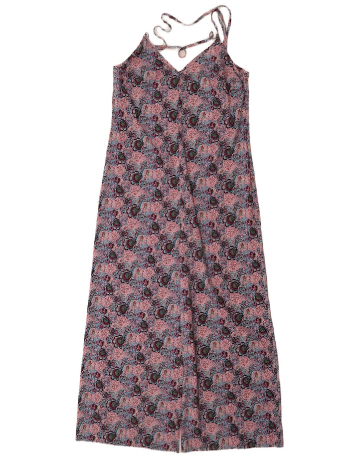 TOPSHOP Womens Sleeveless Jumpsuit UK 12 Medium Multicoloured Floral