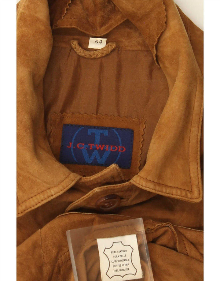 J. C. Twidd Manteau en Daim pour Homme IT 54 2XL Cuir Beige