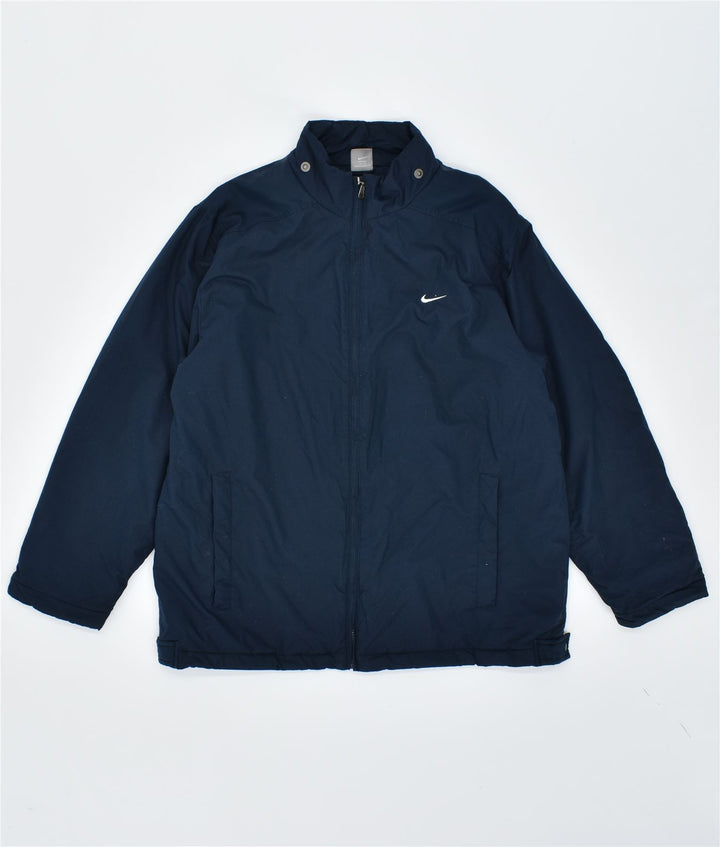 Giacca a vento da uomo NIKE UK 42/44 Large in poliestere blu navy