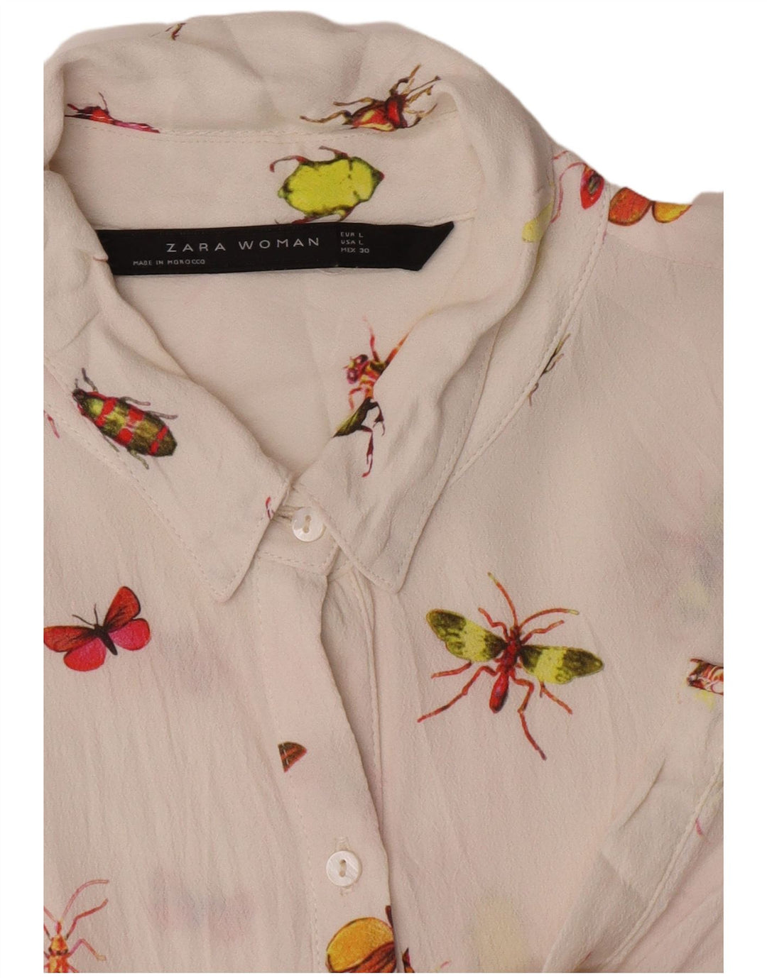 Zara skjortebluse til kvinder UK 16 Large White