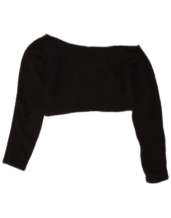 Crop Top din lână Adidas pentru femei UK 14 Poliester mediu negru