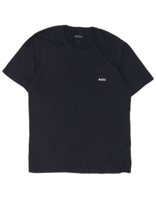 Hugo Boss Herren T-Shirt Top Medium Marineblau Baumwolle