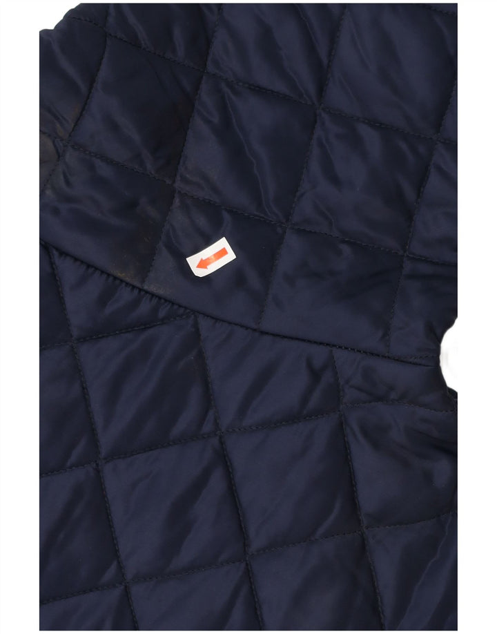 VINTAGE Mens Quilted Jacket UK 34 XS Navy Blue