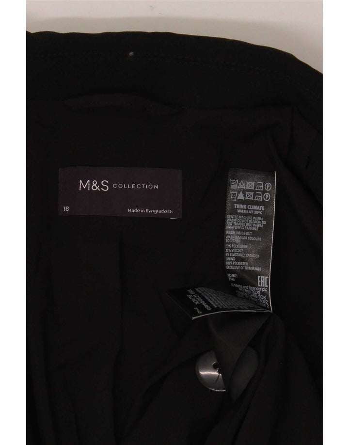 Marks & Spencer ženska prevelika jakna s jednim gumbom UK 18 XL crna