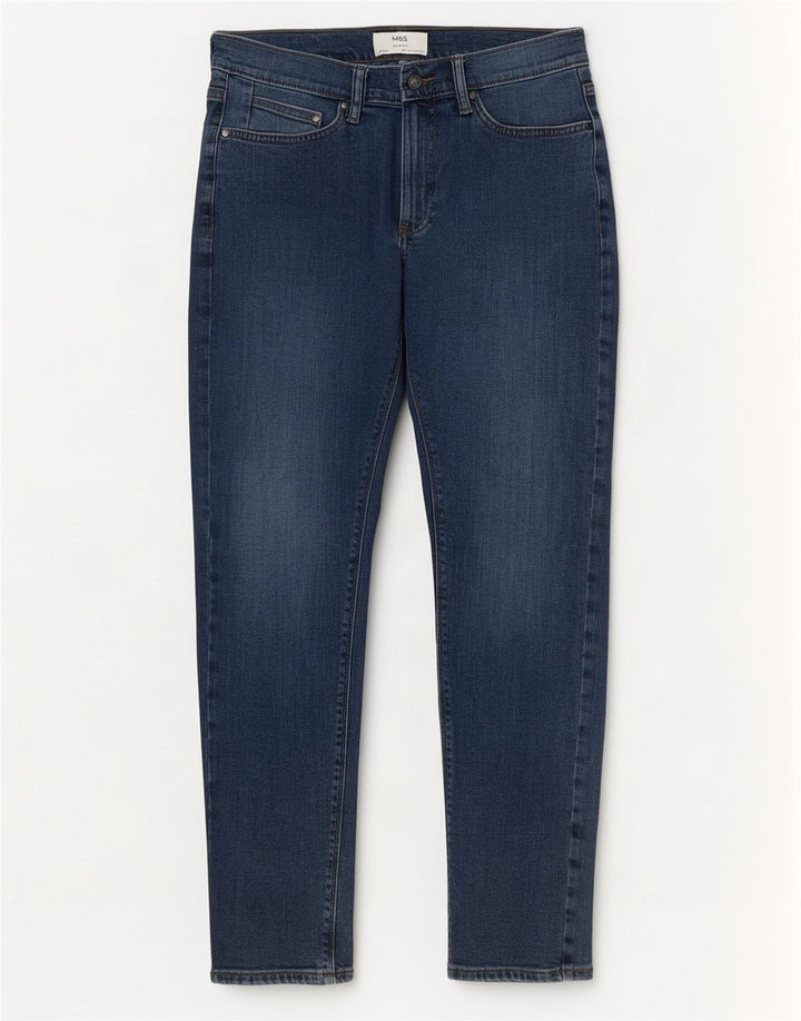 Marks & Spencer Γυναικείο Slim Jeans W30 L31 Blue Cotton
