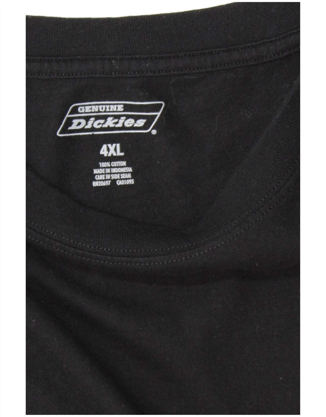 DICKIES Mens T-Shirt Top 4XL Black Cotton