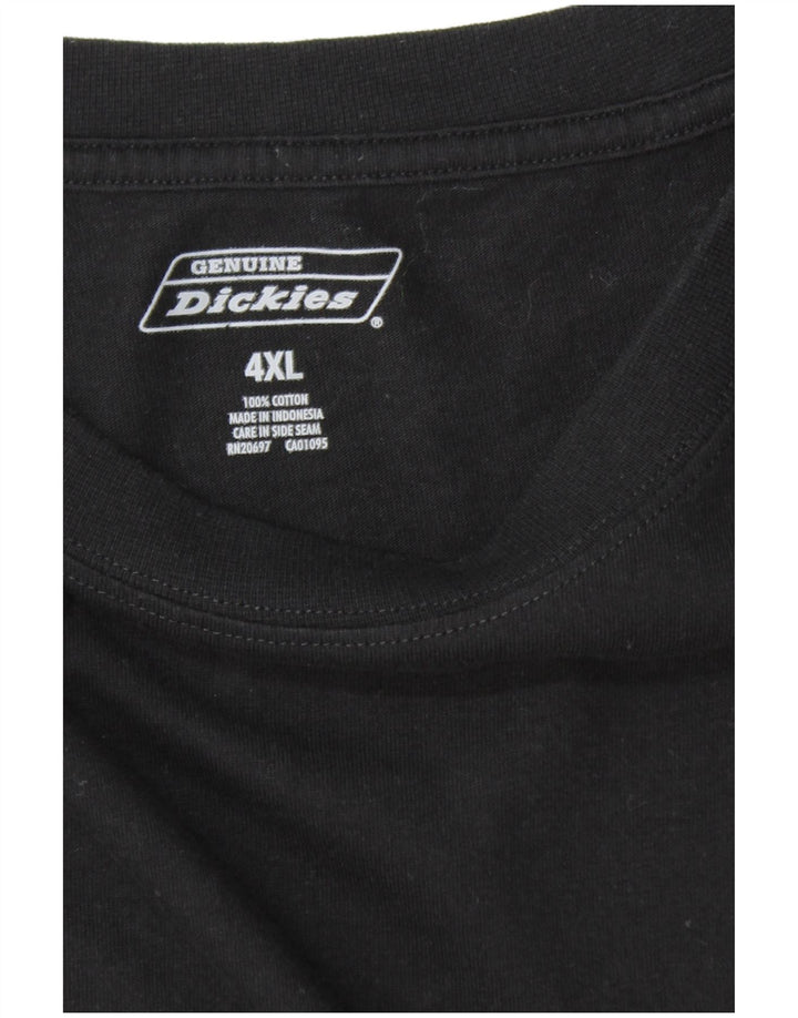 DICKIES Mens T-Shirt Top 4XL Black Cotton