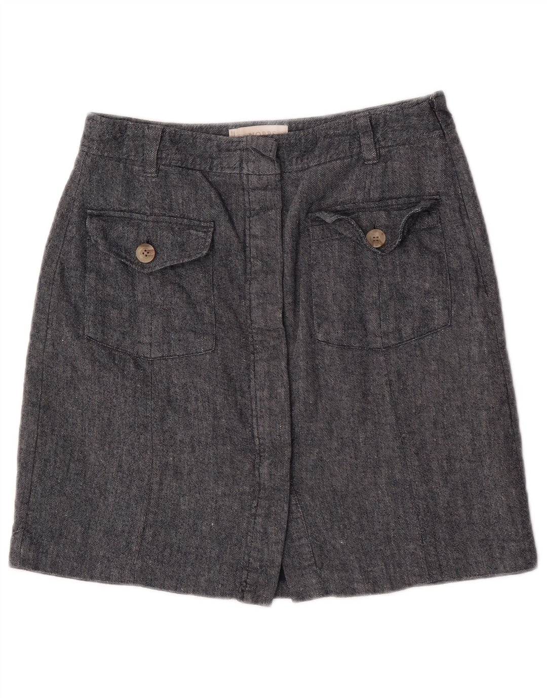 Hobbs Womens Mini Skirt UK 10 Small W28 Blue Cotton