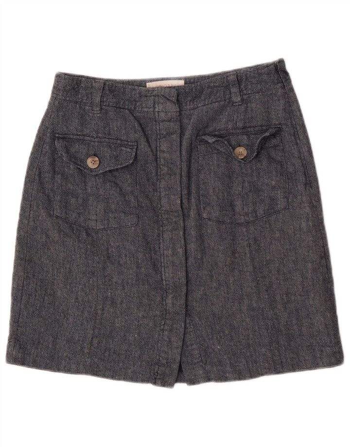 Hobbs Womens Mini Skirt UK 10 Small W28 Blue Cotton