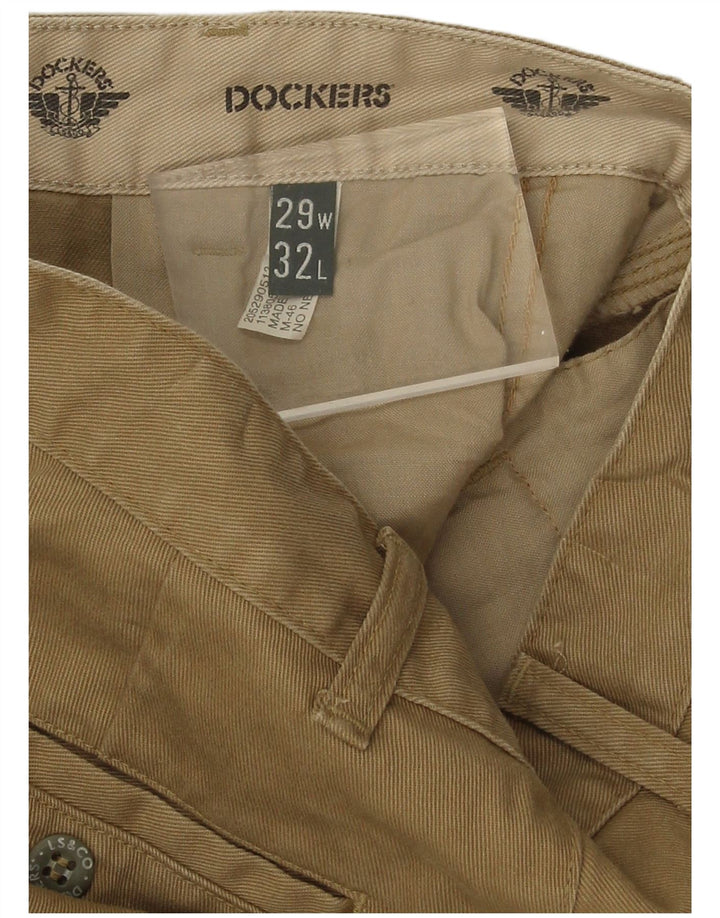 Dockers Mens Pegged Chino Trousers W29 L29 Khaki Classic