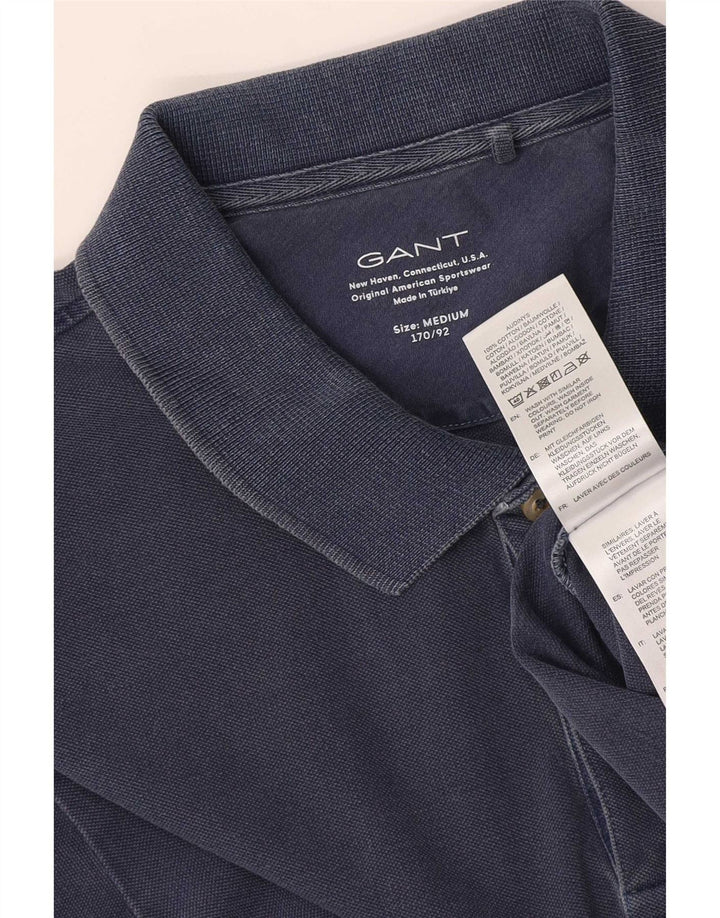 Gant Mens Polo Shirt Medium Navy Blue Cotton