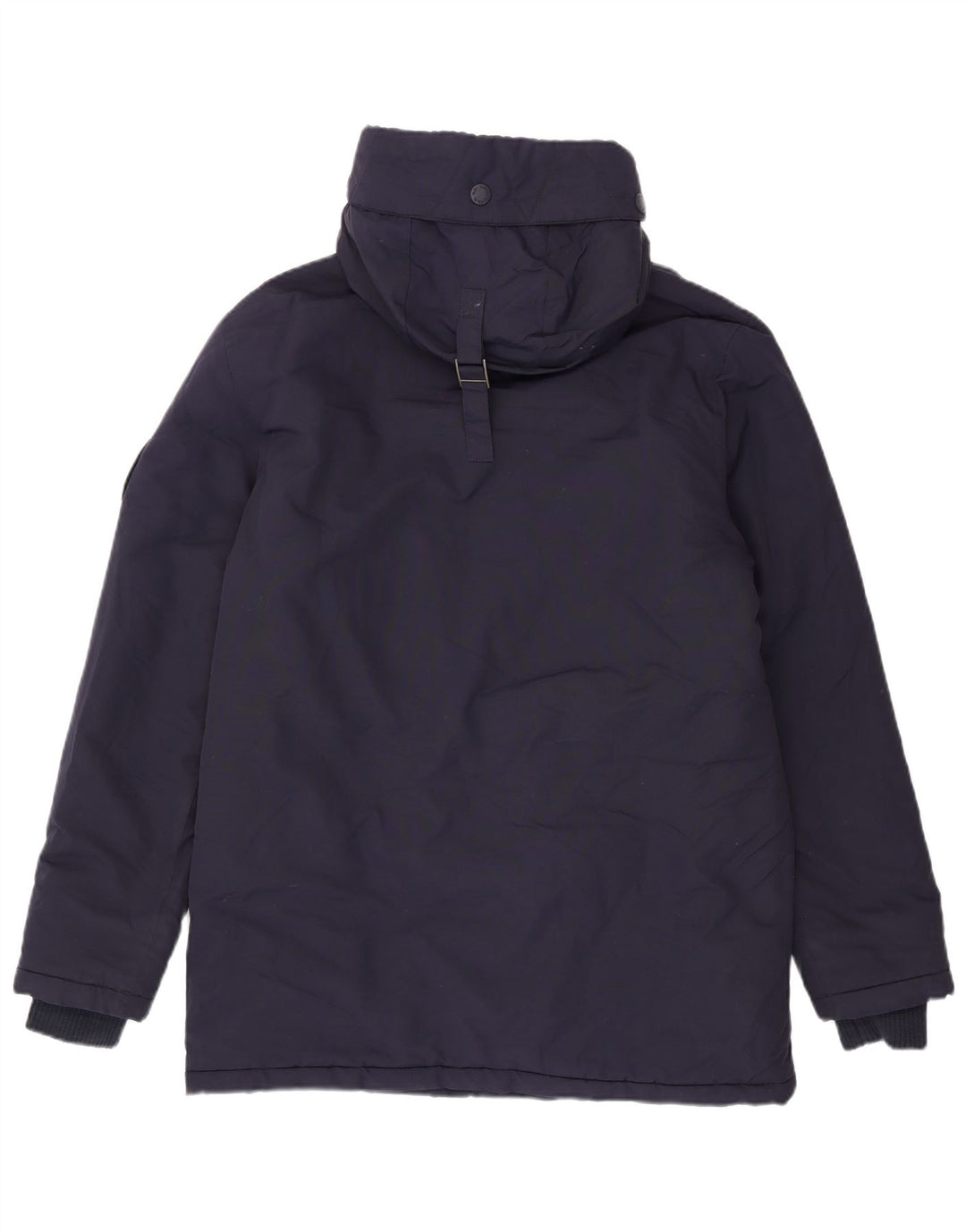 Superdry Mens Hooded Parka Jacket UK 40 Large Navy Blue Nylon