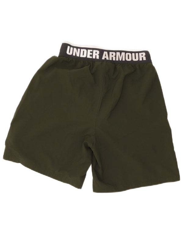 Under Armour Mens Heat Gear Graphic Sport Shorts Medium Khaki Colourblock
