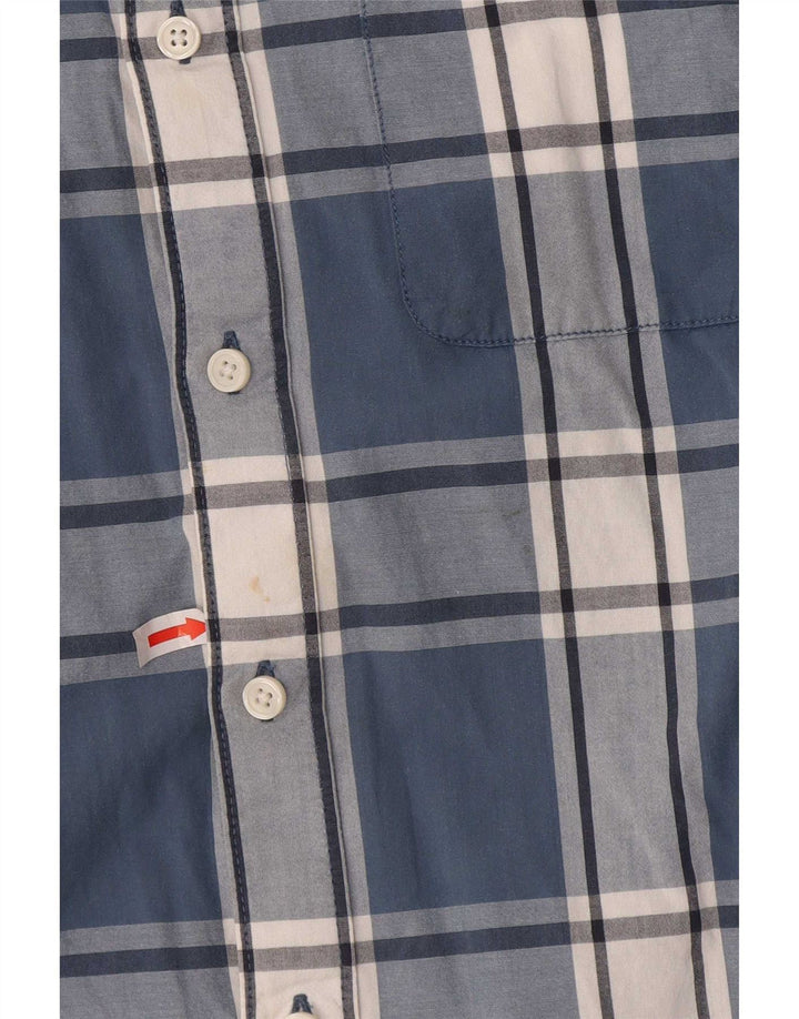 Vans Mens Short Sleeve Classic Fit Shirt XS Blue Check