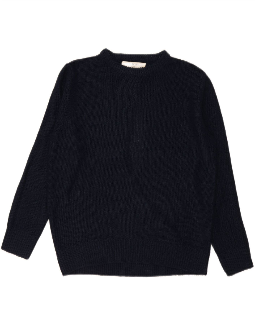 Zara Womens Oversized Boat Neck Jumper Sweater UK 14 Medium Navy Blue