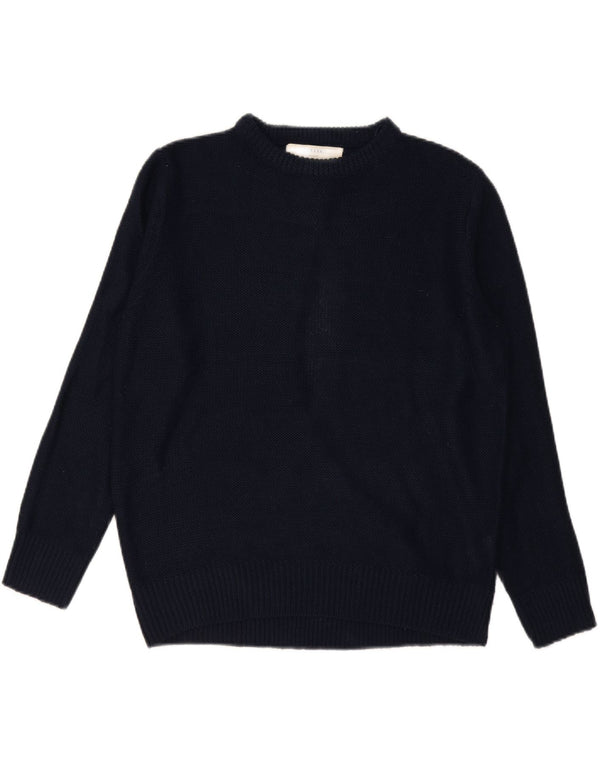Zara Pull surdimensionné à col bateau pour femme UK 14 Bleu marine moyen