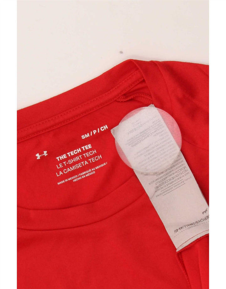 Under Armour Mens Camiseta Top Pequeno Poliéster Vermelho