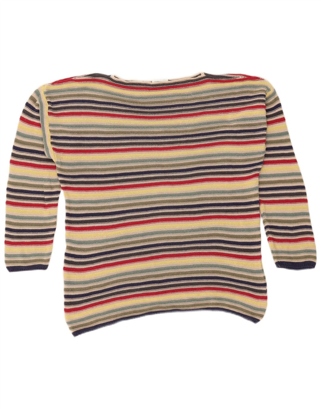 Benetton Womens Boat Neck Jumper Sweater UK 10 Small Multicoloured
