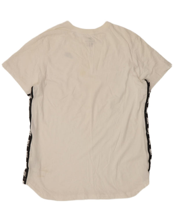Nike T-shirt graphique pour homme XL en coton color block blanc