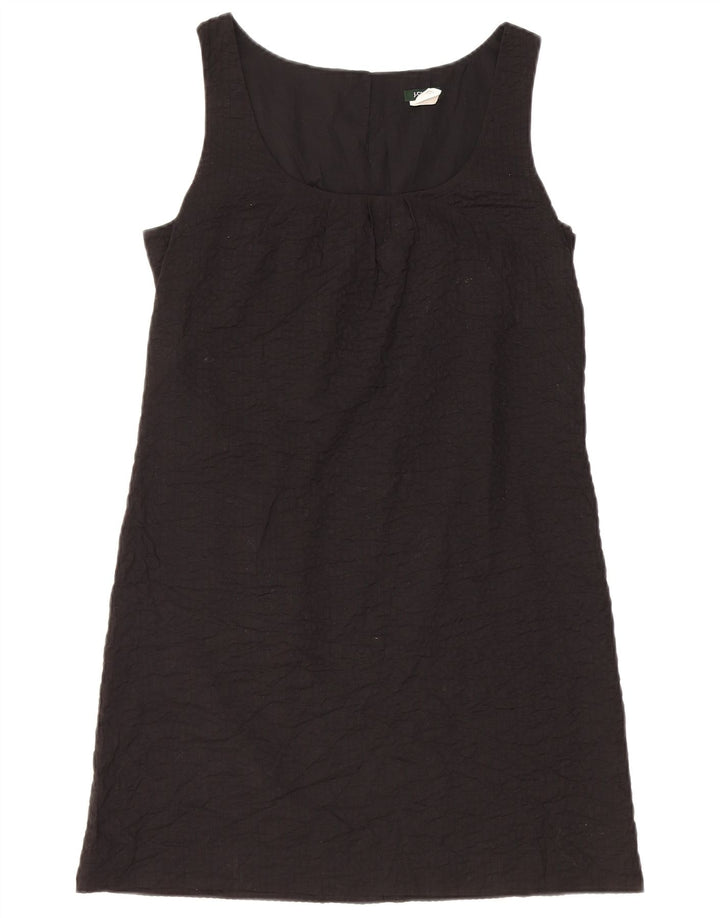 J. Crew Womens Sleeveless A-Line Dress US 6 Medium Black Cotton
